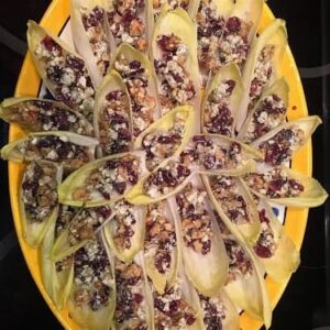 Easy Endive, Cranberry, Walnut Appetizers