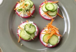 Radish Rounds with Cashew Cream